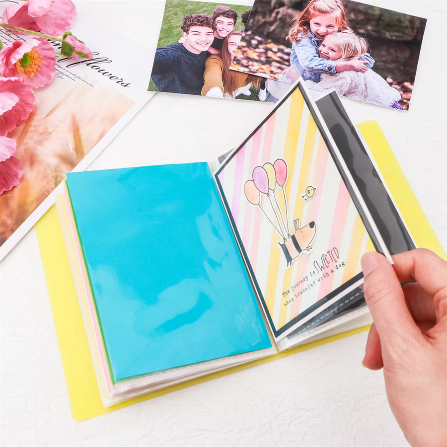A6 Sticker Album Transparent mit 40 Seiten als Organizer für Sticker, Fotos und Stempel als Klebebuch und Sammelordner aus Kunststoff - Bild 2