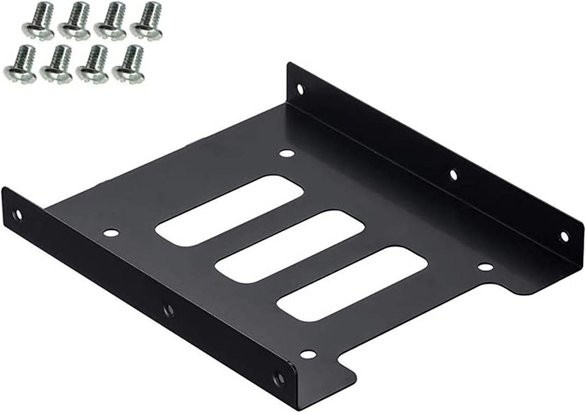 OUYUANSU Festplattenadapter Montagehalterung für 2,5 Zoll auf 3,5 Zoll SSD und HDD in Schwarz - Bild 1