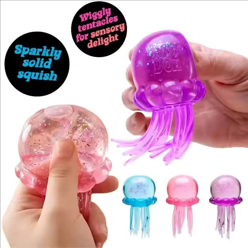Needoh Fuzz Ball Jellyfish Squishy Blind Box, Meerestiere, ab 3 Jahre - Bild 3