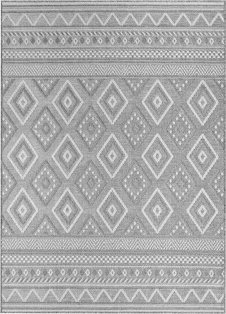 In- & Outdoor-Teppich Verona grau in Boho-Design, pflegeleicht und UV-beständig, B/T: 300 x 400 cm - Bild 1