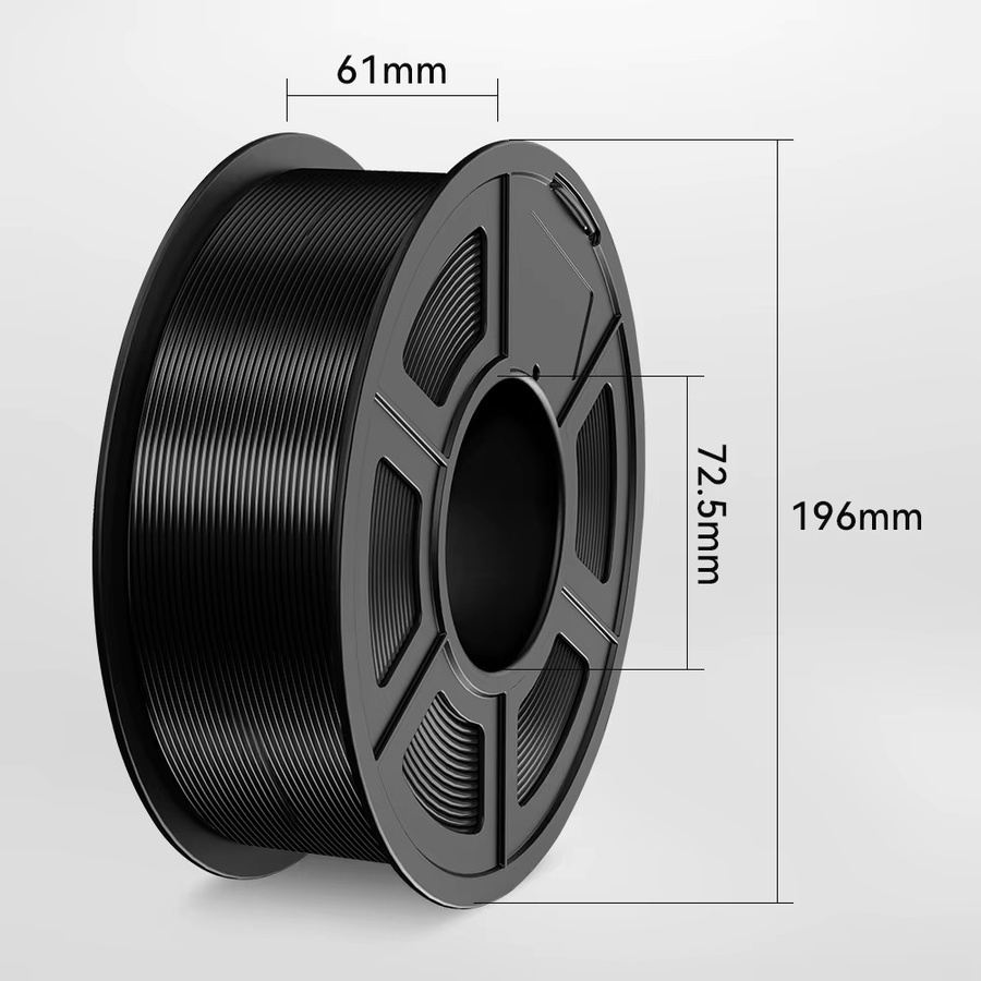 JAYO 5 Rollen FDM 3D-Drucker-Filament ABS/PLAMETA 1,75 mm Schwarz, 5 x 1 kg - Bild 6