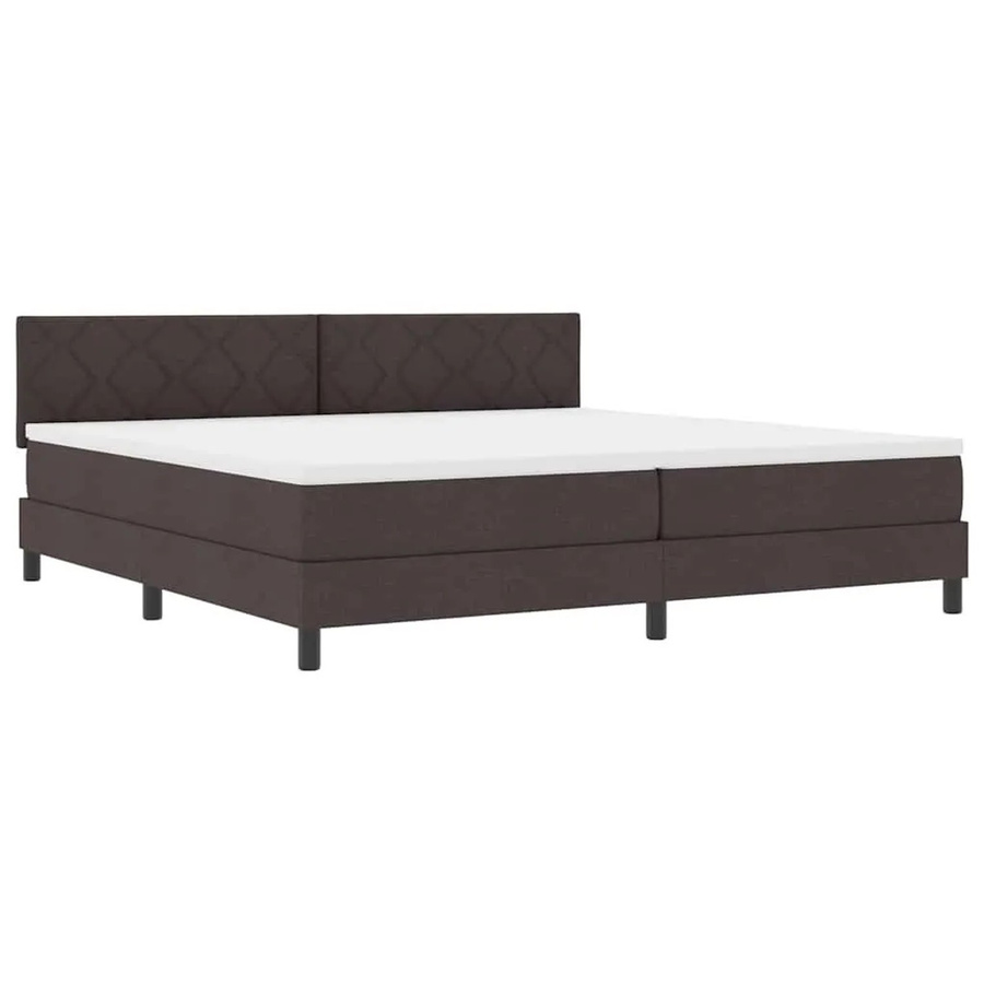 vidaXL Boxspringbett mit Matratze aus Stoff in Braun mit Taschenfederkern, B/T/H: 200 x 200 x 203 cm - Bild 2