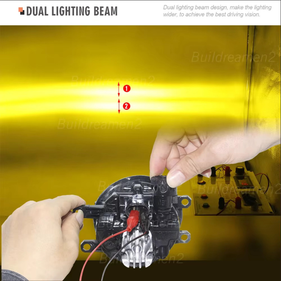 Buildreamen2 LED Nebelscheinwerfer und Tagfahrlicht Baugruppe in Schwarz für Toyota Aygo (AB20) 2009-2012, H11, 12V, 2x30W - Bild 5