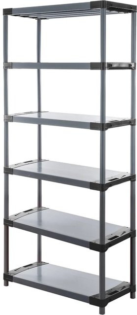 PROREGAL Kunststoffregal Grey Bear Extra-Tall in Grau, H x B x T: 220 x 110 x 46 cm - Bild 1