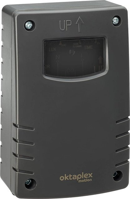 Oktaplex Dämmerungsschalter 2er Set Außen IP65 Anthrazit 230V Aufputz - Bild 1