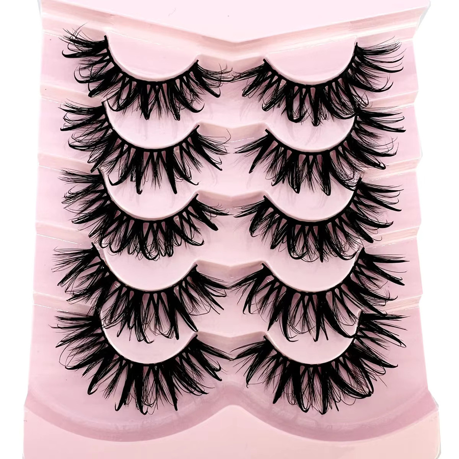 AMSDCN Falsche Wimpern, stacheliger Wet-Look, 5 Paar - Bild 2