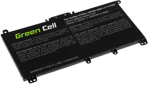 Green Cell Notebook-Akku HT03XL für HP, Li-Ion Pack, 11.4V, 3400 mAh, Schwarz - Bild 1