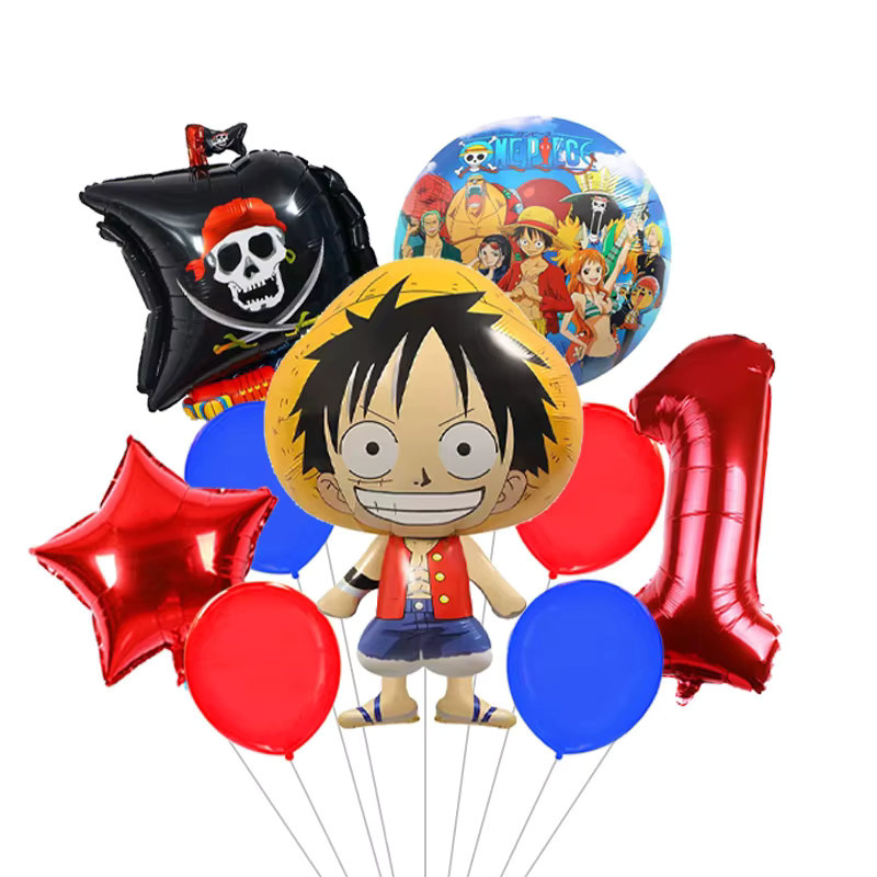 One Piece Piraten Party Deko Set mit Bandai Folien- und Latexballons in Mehrfarbig für Kindergeburtstage - Bild 2