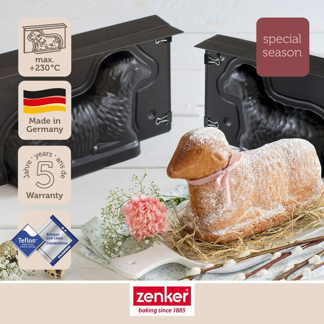 Zenker Backformen-Set Lamm und Lämmchen, 2-teilig, Schwarz, Non-Stick Beschichtung - Bild 1