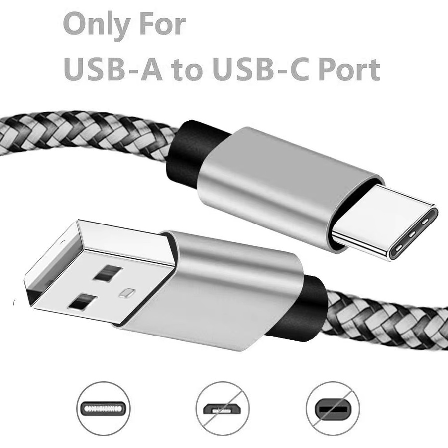 3M USB-A auf USB-C Kabel in Grün mit 3A Schnellladefunktion und Datenübertragung aus geflochtenem Nylon - Bild 2
