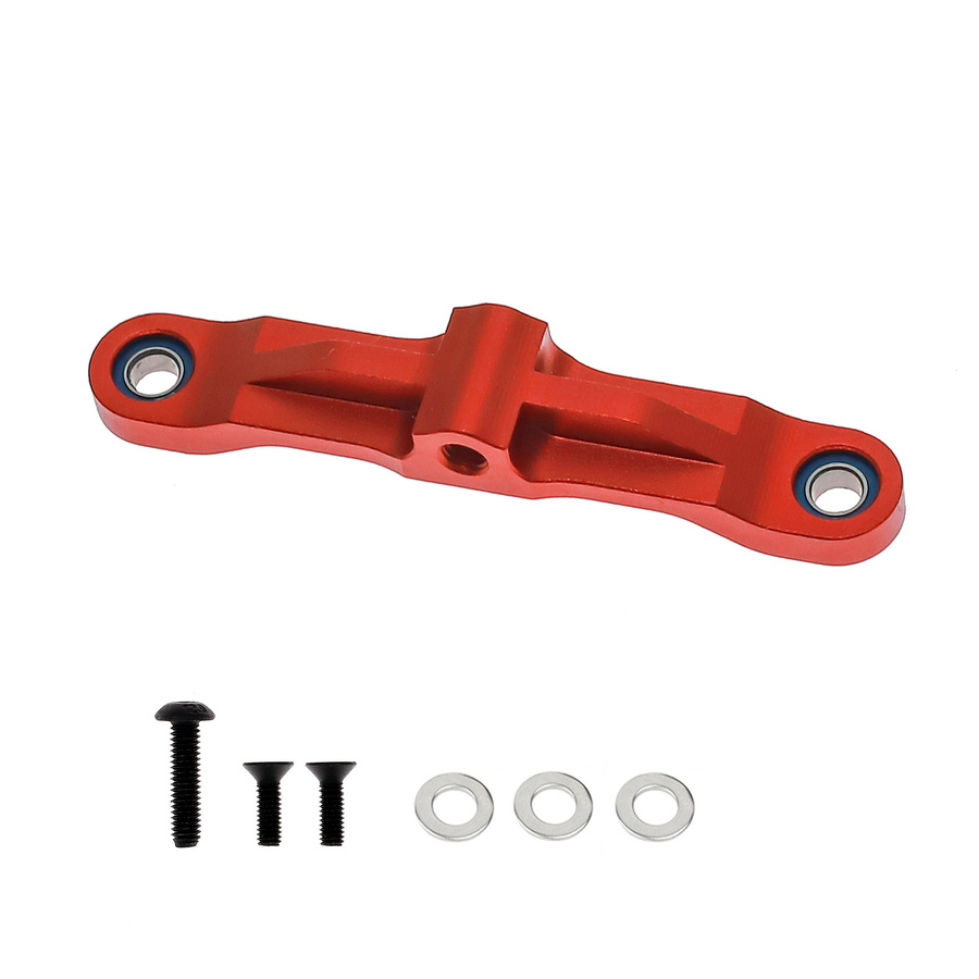 Tamiya Aluminium-Lenkbrücke für TT-02, Zubehör, Metall, Rot - Bild 1