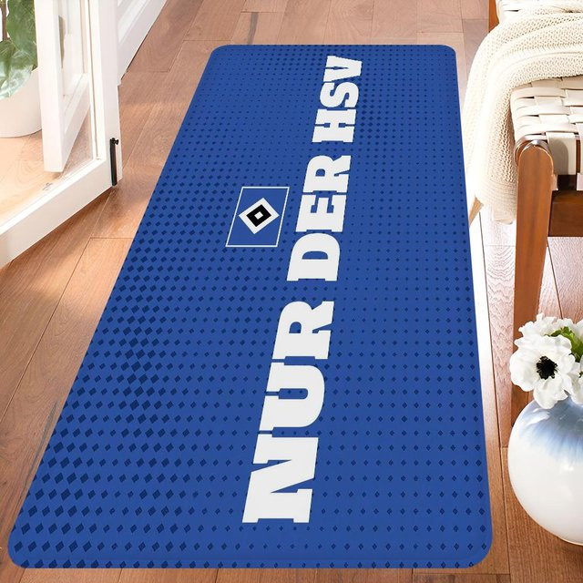 Hamburger SV Team Teppich Rutschfest Blau B/B: 40 x 60 cm - Bild 1