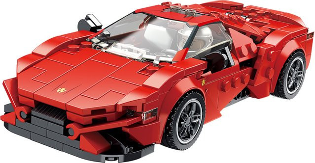 Panlos Racing Car Building Blocks Rotes Fahrzeug aus ABS Plastic - Bild 1