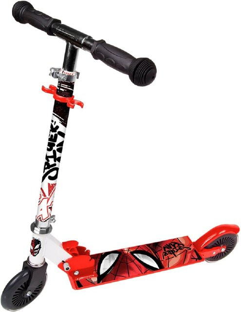 Spiderman Marvel, 2-Rad Scooter, klappbar, bunt / mehrfarbig, rot - Bild 1