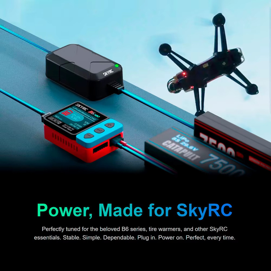 SkyRC B6 Neo Smart Charger DC 200W PD 80W LiPo Akku-Balancer-Ladegerät SK-100198 Kompaktes 6S Ladegerät und Entladegerät mit USB-C Anschluss - Bild 3