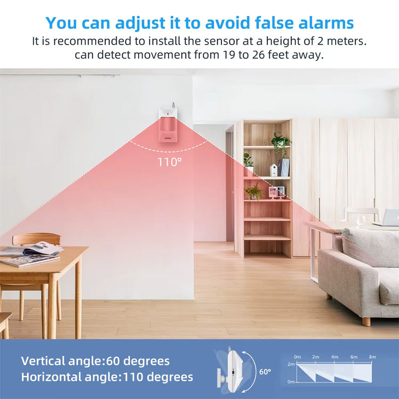 KERUI Drahtloser Intelligenter PIR Bewegungsmelder als Einbruchschutz-Alarmdetektor für GSM und WIFI, Farbe: Weiß - Bild 3