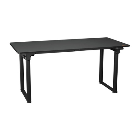 Cougar Gaming Schreibtisch E-Grav 160, höhenverstellbarer Gaming-Tisch in Schwarz mit Kabelablage und MDF-Laminat-Tischplatte