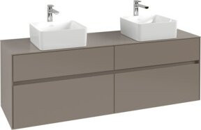 V&B Waschtischunterschrank Collaro mit LED und Platz für 2 Waschbecken, Farbe: Wine Red, B/T/H: 160 x 54,8 x 50 cm - Bild 1