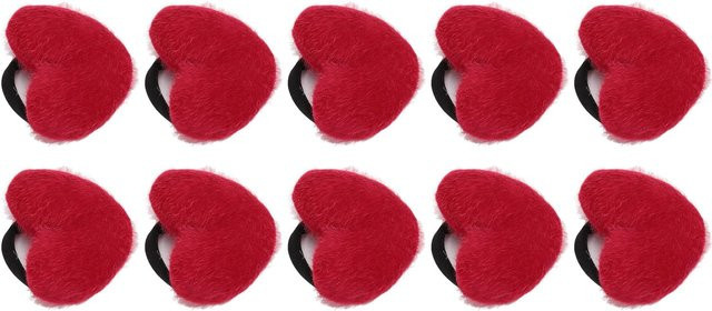 10 Stück Igeteck Handgelenk Nadelkissen in Rot, weiches und elastisches herzförmiges Nadelkissen zum Nähen und Quilten - Bild 1