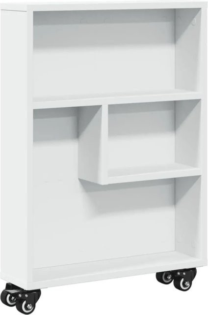 vidaXL Aufbewahrungswagen schmal in Weiß aus Holzwerkstoff B/T/H: 48 x 13 x 68 cm - Bild 1