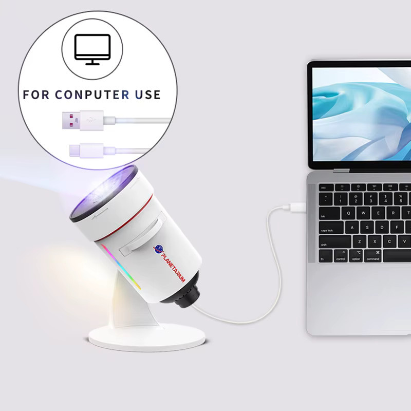 ZCMLED Galaxy-Projektor-Licht in Weiß mit HD 10 realistischen Sternen-Nebel-Szenarien, 8 Farben und Timer für dein Schlafzimmer oder Heimkino - Bild 2