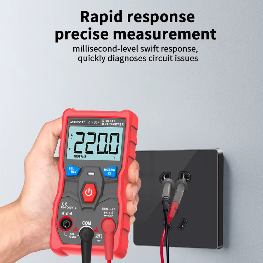 ZOYI S6+ Heimpräzisions-Digitalmultimeter mit automatischer Bereichswahl und intelligentem Anti-Burn-All-in-One-Elektrotester - Bild 3