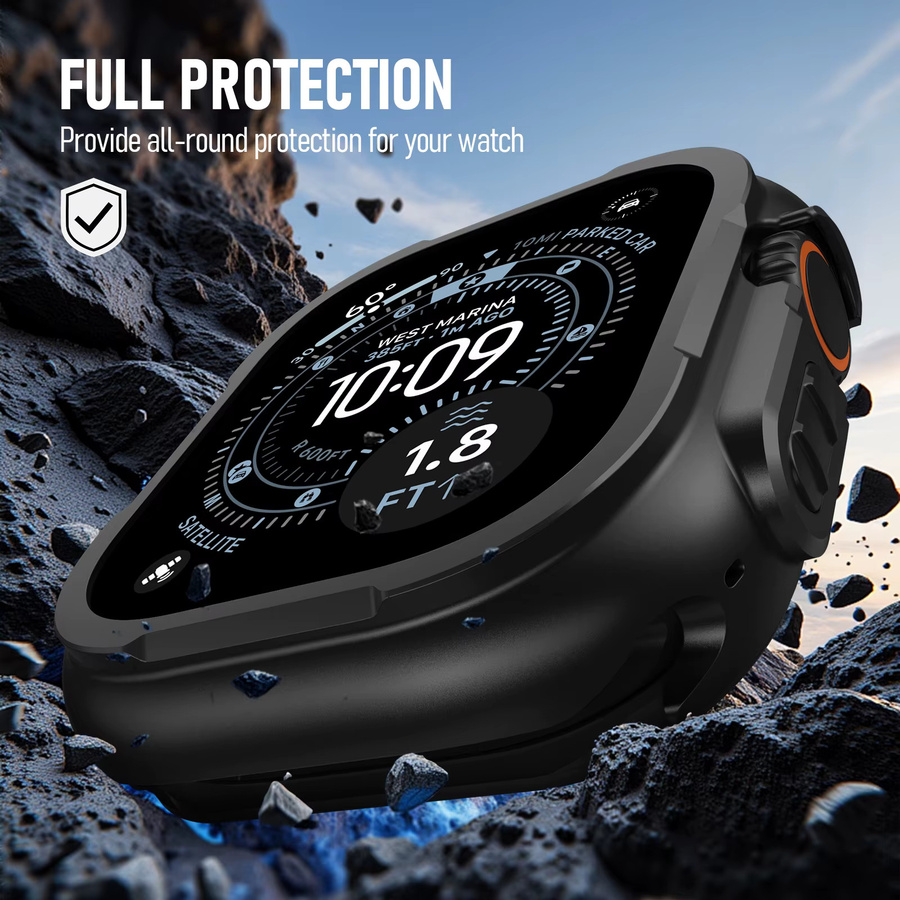 Metallabdeckung für Apple Watch, Schwarz, Unisex - Bild 5