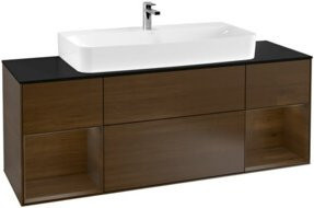 V&B Waschtischunterschrank Finion in Walnut Veneer, Braun, Breite: 160 cm - Bild 1