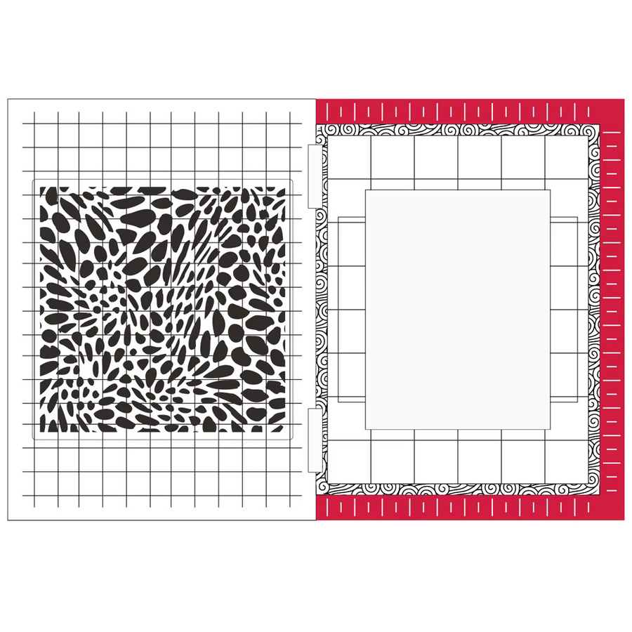 2er-Set Stick- und Stempelmatte für gerade Linien, Mehrzweck-Low-Tack-Schneidematte, B/H: 16,5 x 21,6 cm - Bild 3