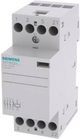 Siemens Installationsschütz 5TT5031-2 in Weiß mit 3 Schließern und 1 Öffner 24A - Bild 1