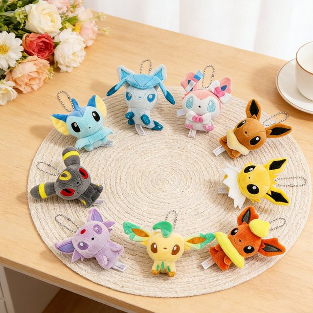 TAKARA TOMY Pokémon Eevee Plüsch-Anhänger-Puppe, Plüsch / Textil - Bild 1