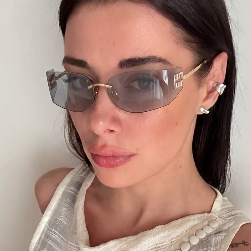 GLTRENDY Sonnenbrille randlos, Metall, Damen - Bild 2