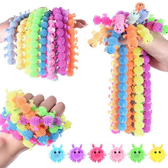 Topmix Raupe Dehnbares Schnur Fidget Sensorik Spielzeug, 1510 Stück - Bild 1