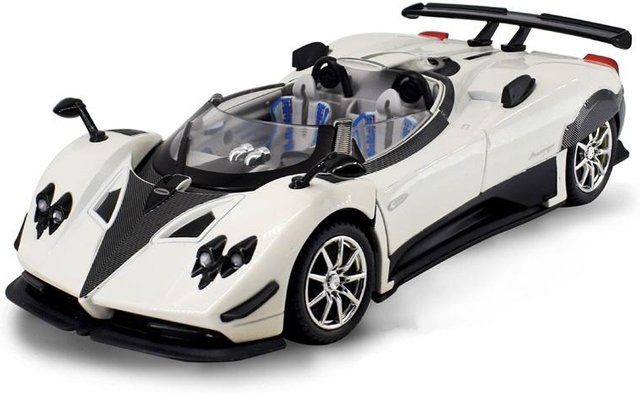 Pagani Zonda HP Barchetta Sportwagenmodell 1:24 mit Licht und Ton weiß - Bild 1