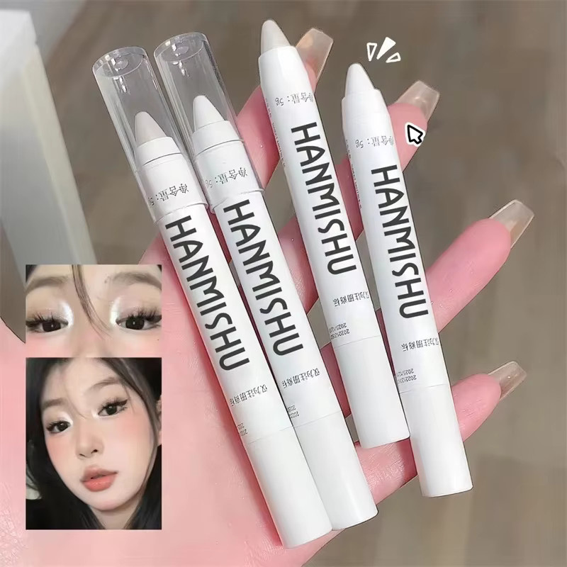 Lying-Silkworm-Pen Highlighter, Mattweiß, Schimmernd, Stift - Bild 6