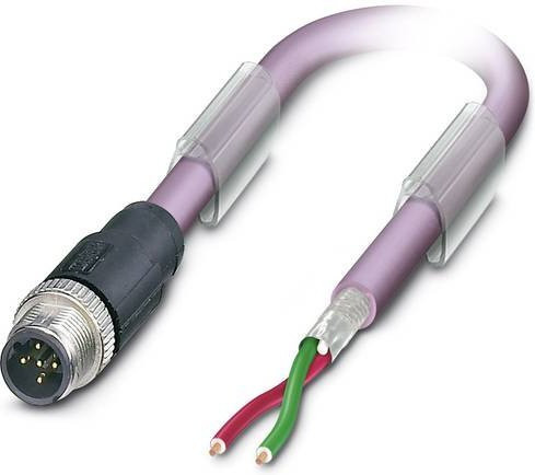 Phoenix Contact Sensor-Aktor-Datensteckverbinder M12 Stecker gerade, 2-polig, lila, 10,00 m - Bild 1