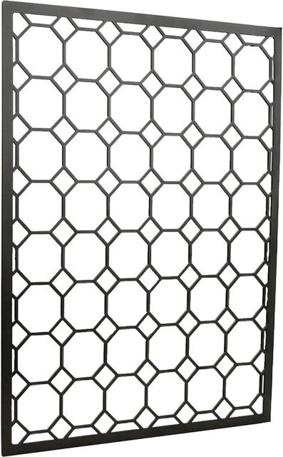 Denpanels Aufbewahrungsgitter für Akustikpaneele mit 4 Haken und Schrauben, Schwarz Matt, Metall - Bild 1