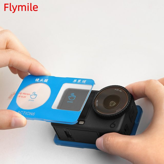 Flymile Displayschutzfolie und Objektivschutz für DJI OSMO Action 6, transparente HD-Schutzfolie für deine Action Camera - Bild 1