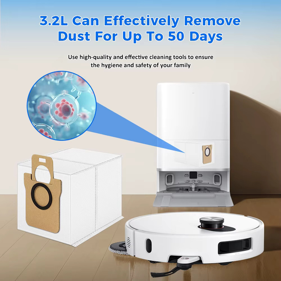 WINDNINJA Staubbeutel passend für Xiaomi Mijia M30, D102, M30 Pro, C107, M30S, D103CN, M40S, M40 D110CN, Omni 1S, B116, OV31CN, Omni 2, C102CN und X20 Pro - Bild 3