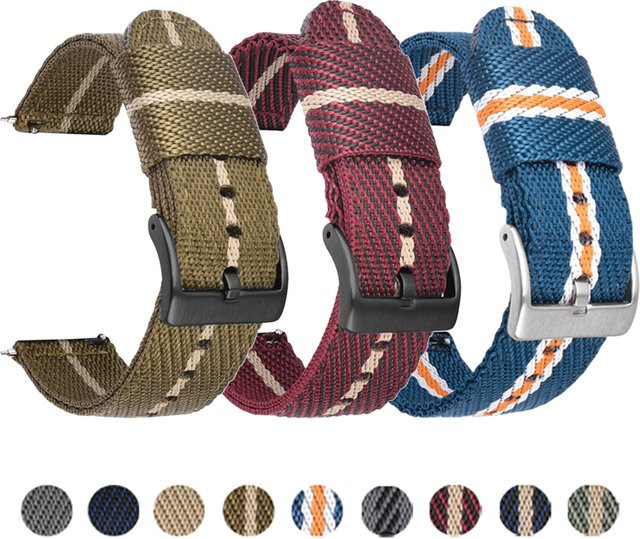 olevo Uhrenarmband Nylon, Textil/NATO, Bunt, Unisex - Bild 1