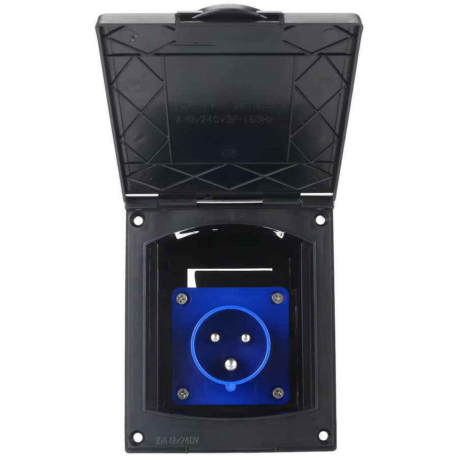 Wasserdichte Marine Steckdose mit Abdeckung für RV und Camper, bündiger externer Anschluss 220V-240V 16A - Bild 2