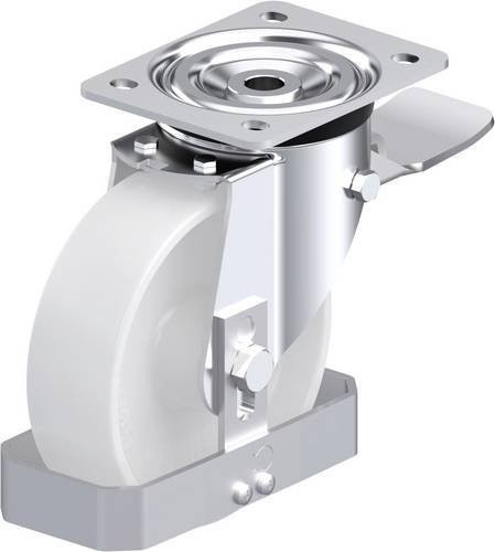 Blickle L-PO 160XR-ST-FS Stahlblech-Lenkrolle aus verzinktem Stahl mit Kunststoffrad, Durchmesser: 160 mm, Tragfähigkeit: 400 kg - Bild 1