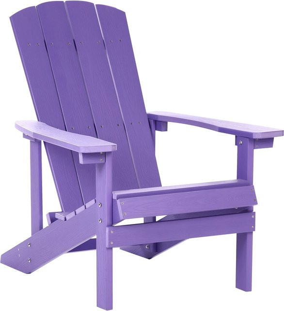 Beliani Gartenstuhl Retro in Violett, H x B x T: 88 x 75 x 88 cm - Bild 1