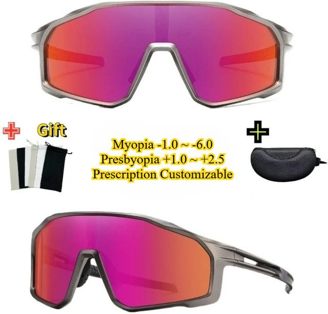 CINESSD Sportsonnenbrille, Vollrand, purple, polarisiert - Bild 1