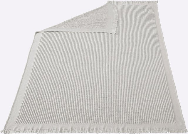 Plaid von Pereira da Cunha aus 100% Baumwolle in Musselin, Grau, B: 200 cm, H: 130 cm - Bild 1