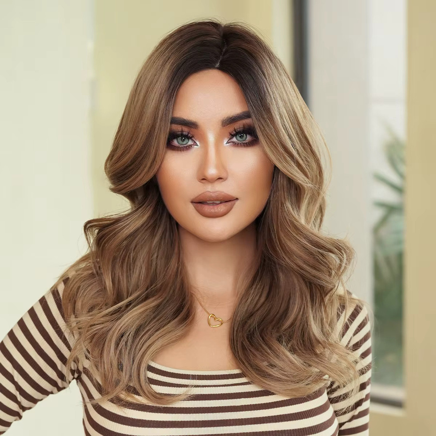 7JHH WIGS Perücke für Damen, schokoladenbraun, synthetisch - Bild 2
