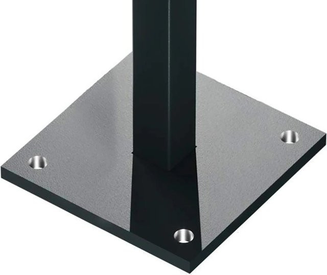 Vidual Fußplatte für 72 x 72 mm Pfosten aus verzinktem Stahl in Anthrazit - Bild 1