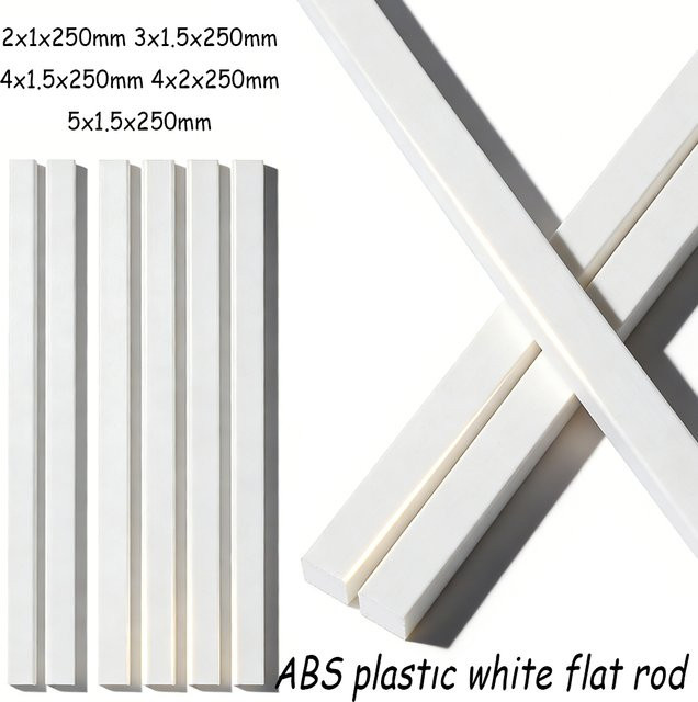 Weiße ABS-Quadrat-Kunststoffstäbe für Architekturmodellbau und DIY-Projekte - Bild 1