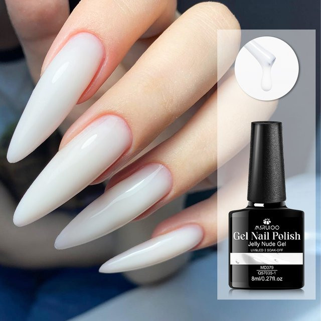 MSRUIOO Jelly Milky White Gel-Nagellack, 8 ml, glänzend - Bild 1