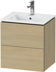 Duravit Waschtischunterschrank Compact L-Cube in Beige, wandhängend mit 2 Schubladen, B/T/H: 52 x 42,1 x 55 cm - Bild 1